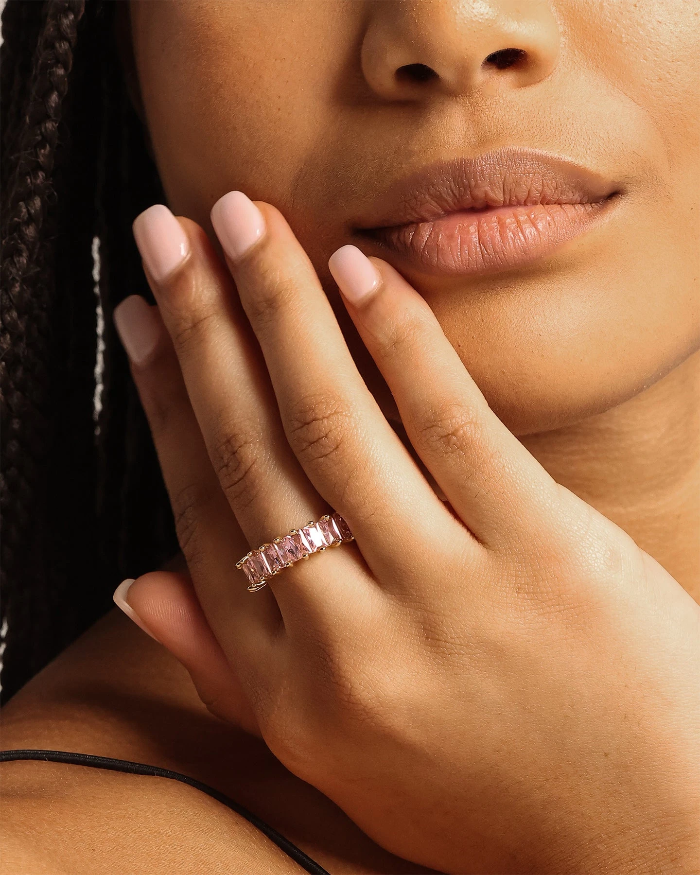 Raising Hell Women's Baquette Ring Iced Pink 3 Raising Hell Women's Baquette Ring Iced Pink