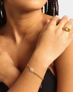 Raising Hell Women's Daisy Bracelet Gold -Fashion Clothing Store 09000070 YG200 womens 00011