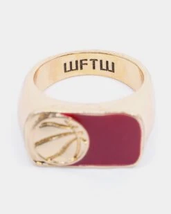 Wild For The Weekend Baller Basketball Ring (Large) Gold -Fashion Clothing Store 09000127 YG200 default 00060