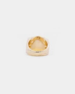 Wild For The Weekend Baller Bear Coin Signet Ring (Medium) Gold -Fashion Clothing Store 09000134 YG200 default 00050