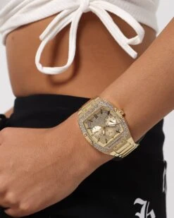 Guess Mainline Phoenix Watch Gold/Gold -Fashion Clothing Store 09000166 YG206 womens 00015