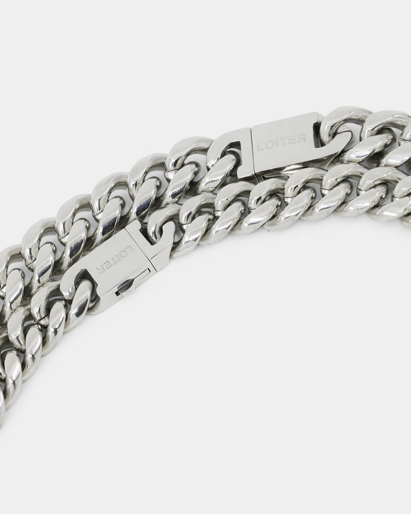 Loiter Safety Pin Double Chain Necklace Pack Silver 8 Loiter Safety Pin Double Chain Necklace Pack Silver - Image 6