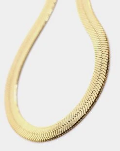 Raising Hell Women's Can't Relate Snake Chain Necklace Gold -Fashion Clothing Store 09000249 YG200 default 00050