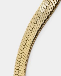 Raising Hell Women's Can't Relate Snake Chain Necklace Gold -Fashion Clothing Store 09000249 YG200 default 00060