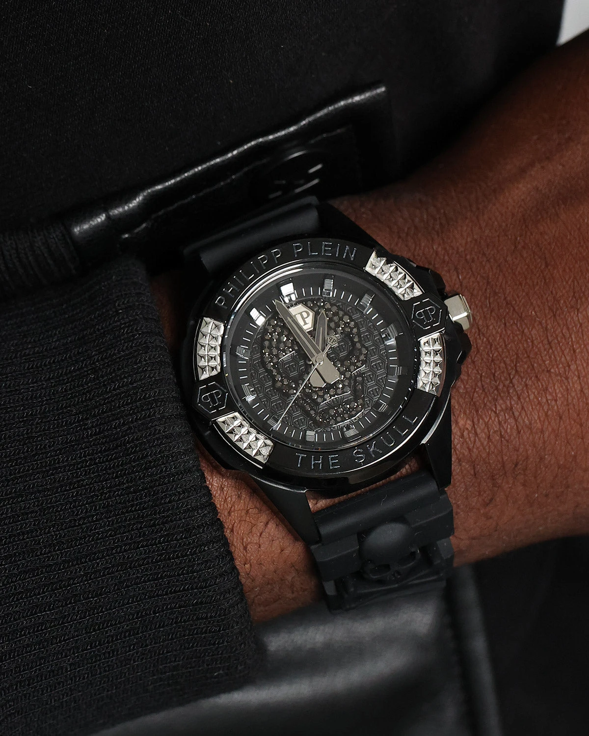 Philipp Plein The $kull Crystal Watch Black/Black 3 Philipp Plein The $kull Crystal Watch Black/Black