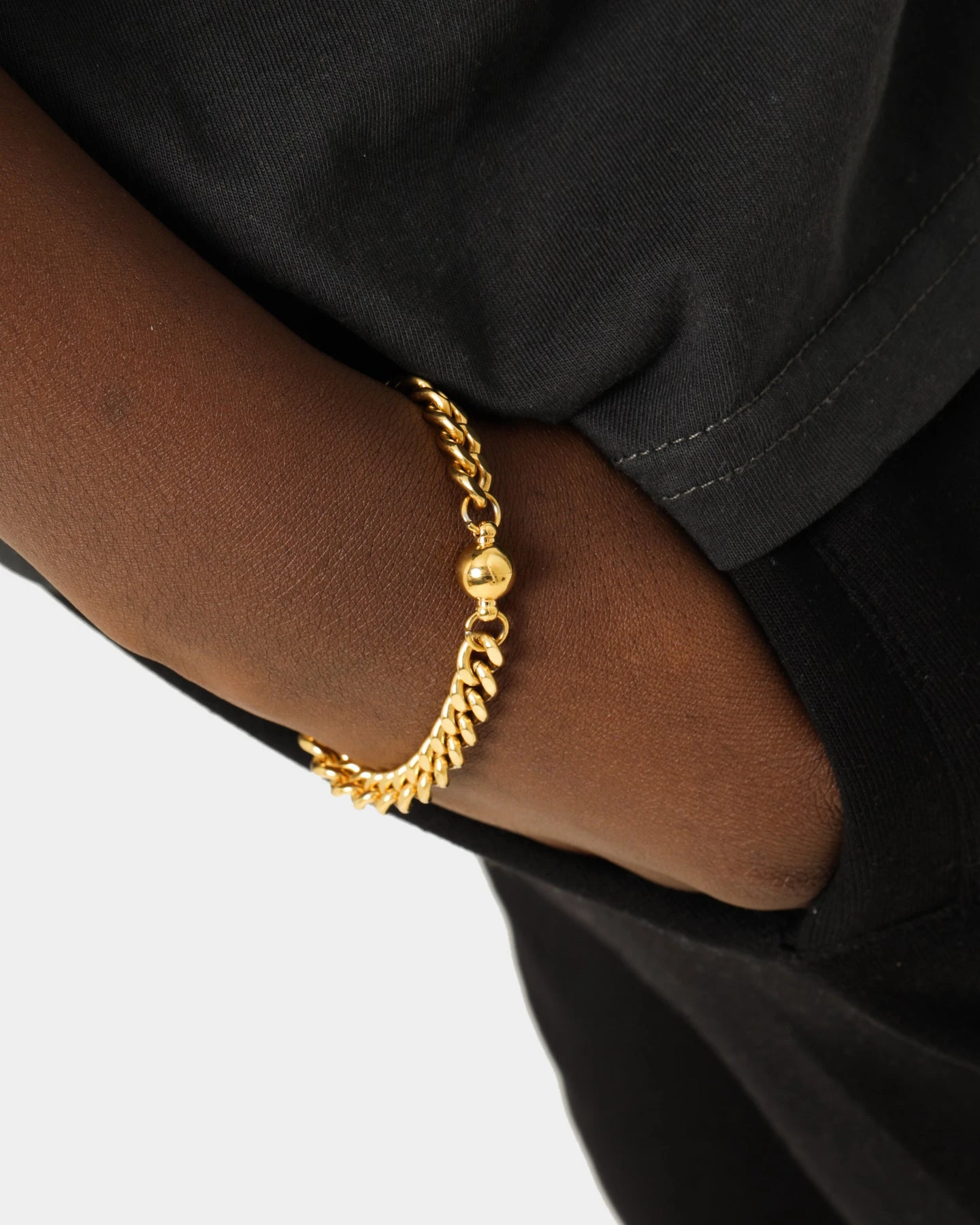 Shortie Kids' Classic Cuban 6mm Bracelet Gold 4 Shortie Kids' Classic Cuban 6mm Bracelet Gold - Image 2