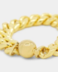 Shortie Kids' Classic Cuban 12mm Bracelet Gold -Fashion Clothing Store 09000391 YG200 default 0030