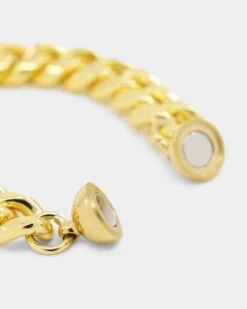 Shortie Kids' Classic Cuban 12mm Bracelet Gold -Fashion Clothing Store 09000391 YG200 default 0050