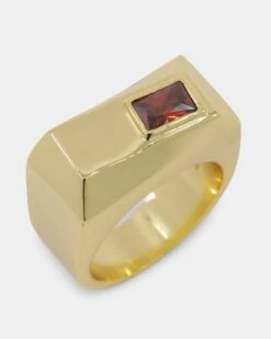 Last Kings Sarcophagus Ring Gold/Red -Fashion Clothing Store 09000472 YG212 default 0020