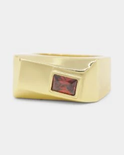 Last Kings Sarcophagus Ring Gold/Red -Fashion Clothing Store 09000472 YG212 default 0050