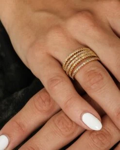 Raising Hell Women's Xena Ring Stack Rainbow -Fashion Clothing Store 09000486 YR631 womens 0015