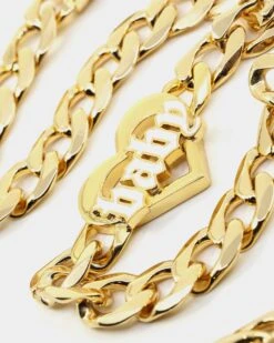 Raising Hell Women's Love Your Girl Chain Gold/White -Fashion Clothing Store 09000488 YG217 default 0040