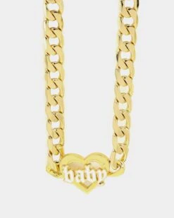 Raising Hell Women's Love Your Girl Chain Gold/White -Fashion Clothing Store 09000488 YG217 default 0060