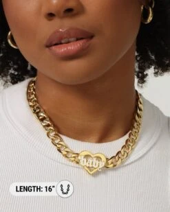 Raising Hell Women's Love Your Girl Chain Gold/White -Fashion Clothing Store 09000488 YG217 womens 0016