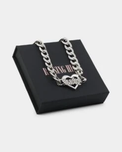 Raising Hell Women's Love Your Girl Chain Iced White Gold -Fashion Clothing Store 09000488 YI040 default 0020