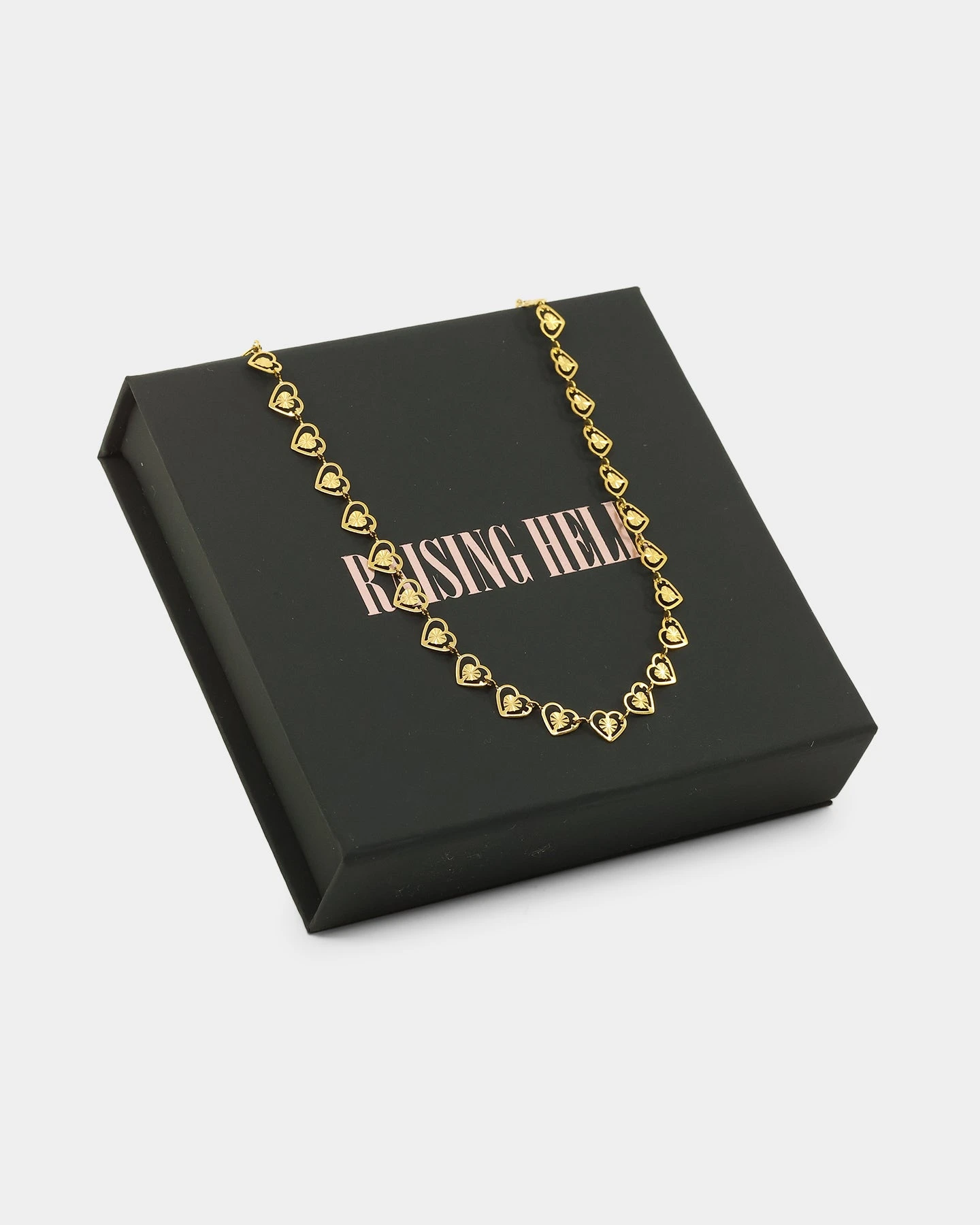 Raising Hell Women's London Hearts Necklace Gold 6 Raising Hell Women's London Hearts Necklace Gold - Image 4