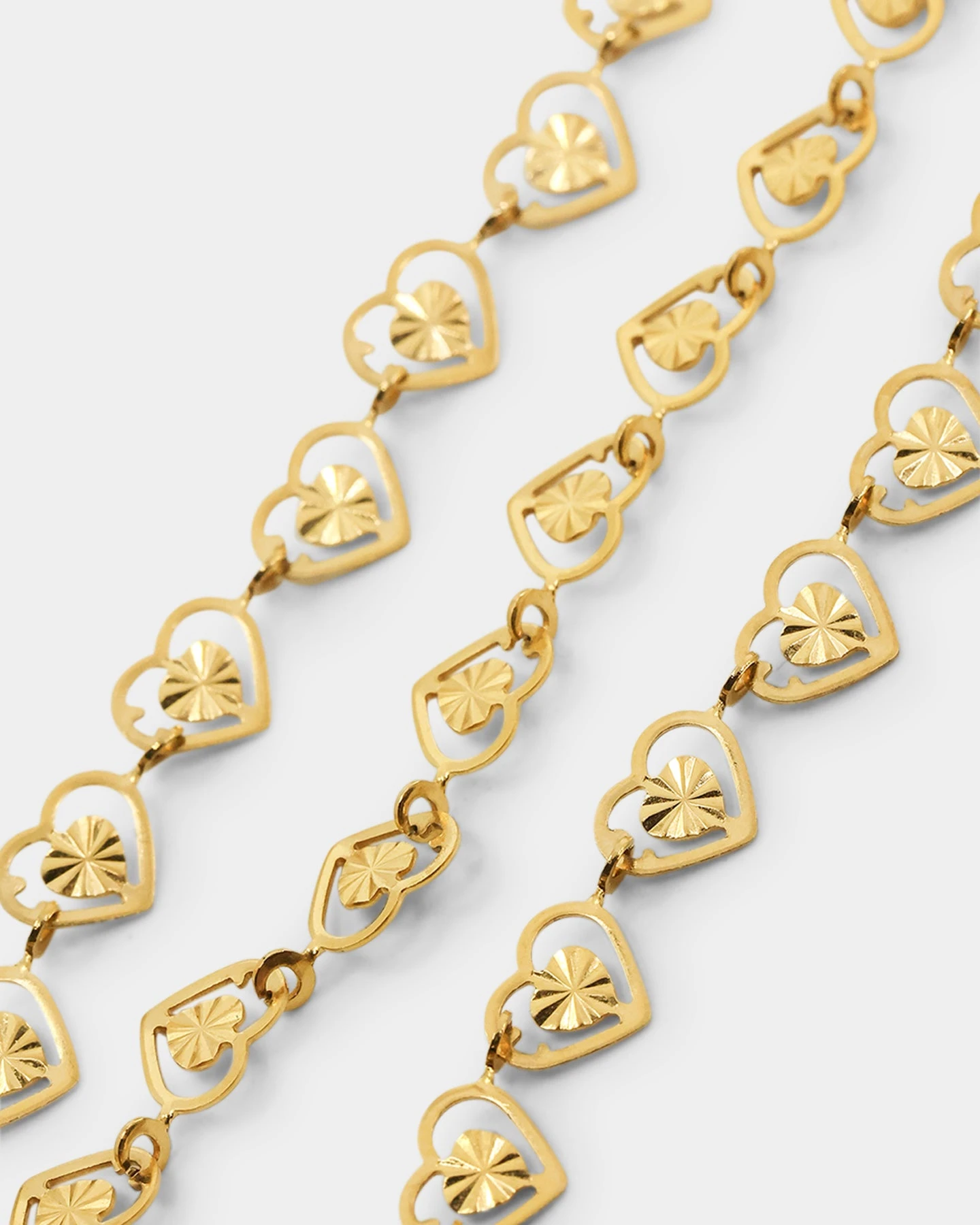 Raising Hell Women's London Hearts Necklace Gold 8 Raising Hell Women's London Hearts Necklace Gold - Image 6