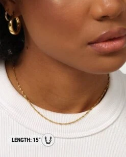 Raising Hell Women's Customisable Twist Necklace Gold -Fashion Clothing Store 09000570 YG200 womens 0015