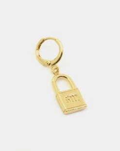 Saint Morta Locked And Found Earring Gold -Fashion Clothing Store 09000578 YG200 default 0020