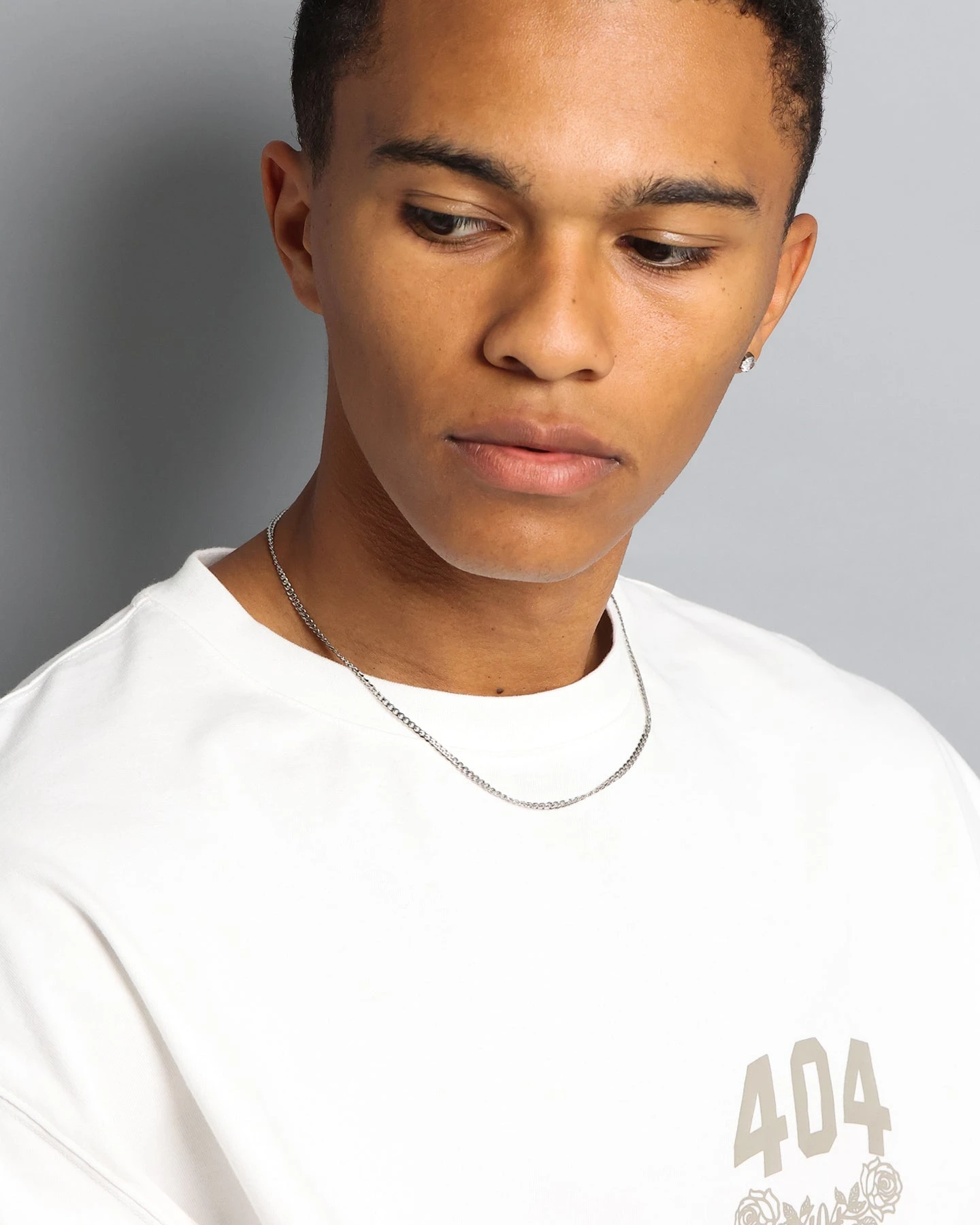 NXS 2.7MM Diamond Cut Curb Chain White Gold 4 NXS 2.7MM Diamond Cut Curb Chain White Gold - Image 2