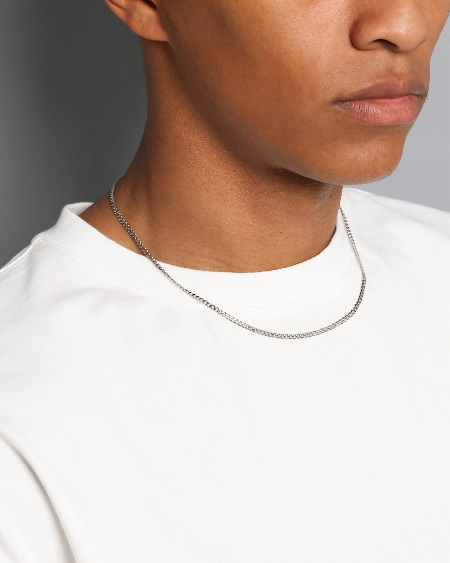 NXS 2.7MM Diamond Cut Curb Chain White Gold 8 NXS 2.7MM Diamond Cut Curb Chain White Gold - Image 6