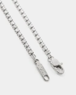 NXS 2MM Micro Tennis Necklace White Gold -Fashion Clothing Store 09000612 YW101 default 0040