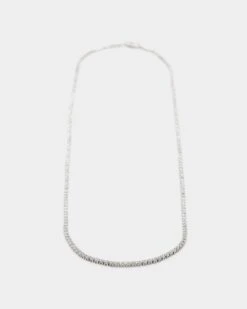 NXS 2MM Micro Tennis Necklace White Gold -Fashion Clothing Store 09000612 YW101 default 0050