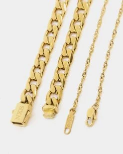 NXS Diamond Cut Double Chains Gold -Fashion Clothing Store 09000615 YG200 default 0050
