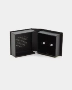 NXS Round Cut Earrings White Gold -Fashion Clothing Store 09000616 YW101 default 0020