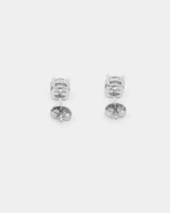 NXS Round Cut Earrings White Gold -Fashion Clothing Store 09000616 YW101 default 0040