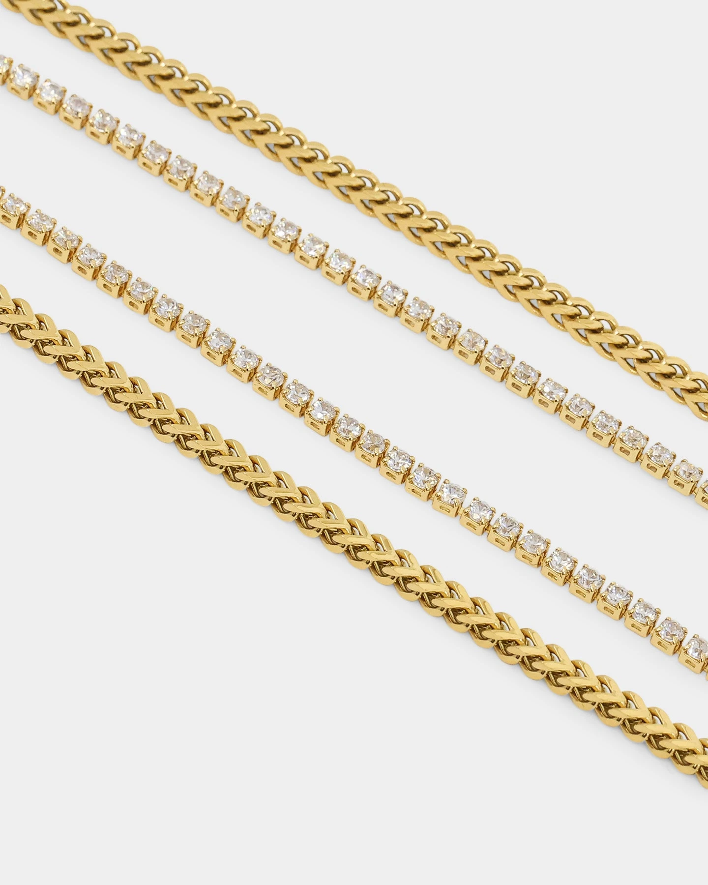 NXS Double Cross Chain Iced Gold 8 NXS Double Cross Chain Iced Gold - Image 6