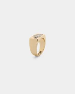 Wild For The Weekend Cloud Crystal Signet Ring (Large) Gold -Fashion Clothing Store 09000638 YG200 default 0030 bf019ba5 aa79 460f 8b09 8c49238847cb