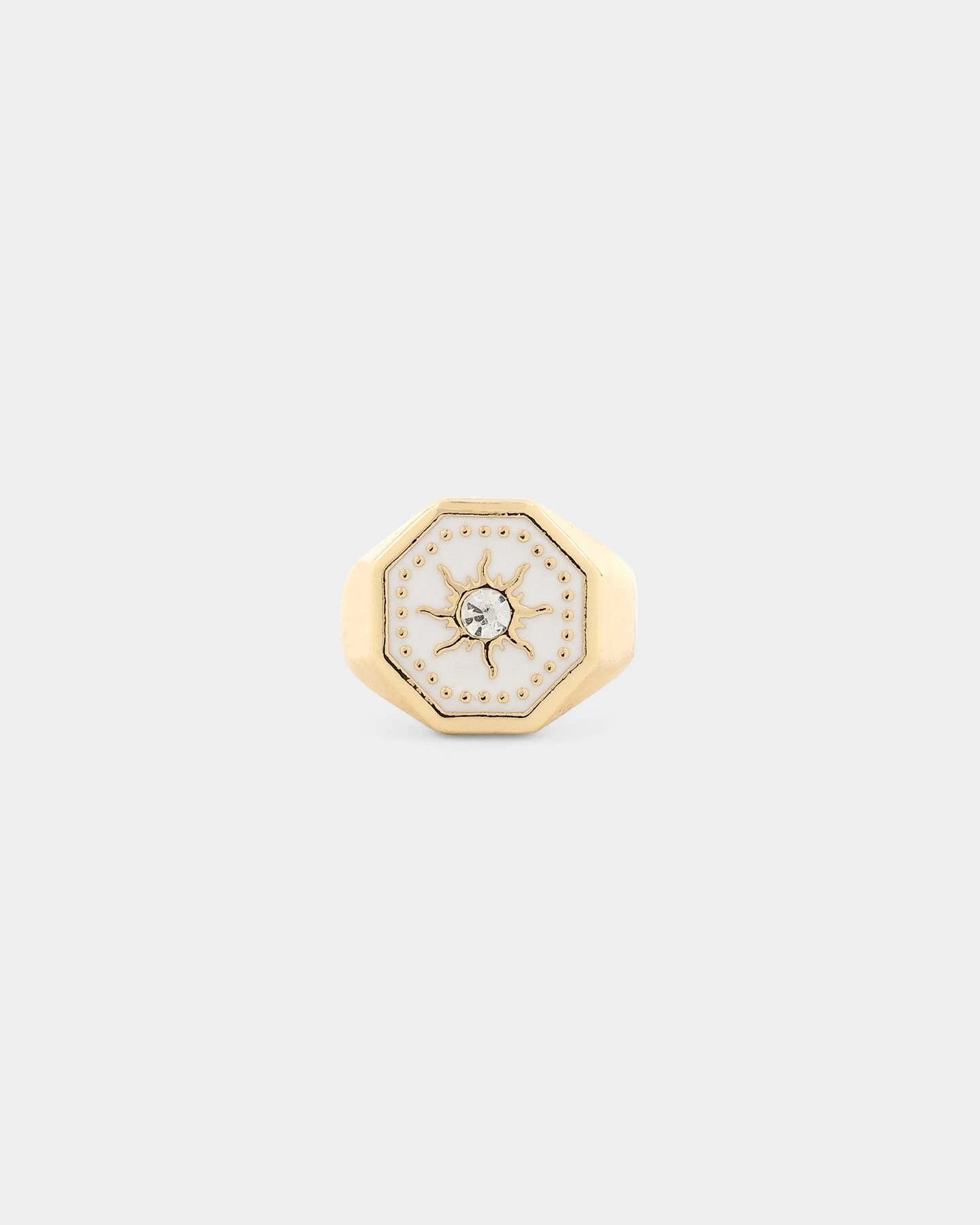 Wild For The Weekend Octagon Sun Signet Ring (Large) Gold 5 Wild For The Weekend Octagon Sun Signet Ring (Large) Gold - Image 3