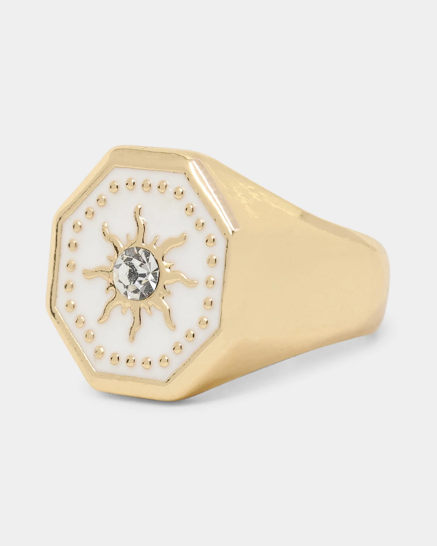 Wild For The Weekend Octagon Sun Signet Ring (Large) Gold 6 Wild For The Weekend Octagon Sun Signet Ring (Large) Gold - Image 4