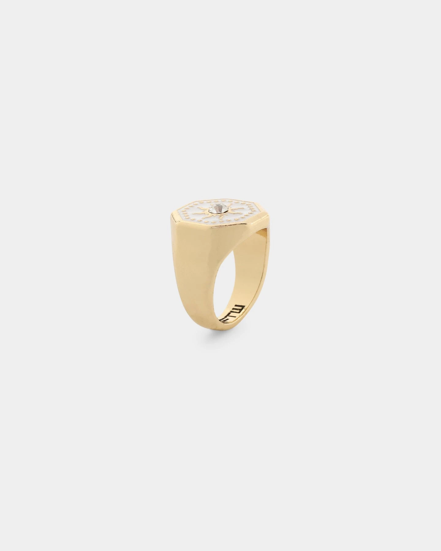 Wild For The Weekend Octagon Sun Signet Ring (Large) Gold 7 Wild For The Weekend Octagon Sun Signet Ring (Large) Gold - Image 5