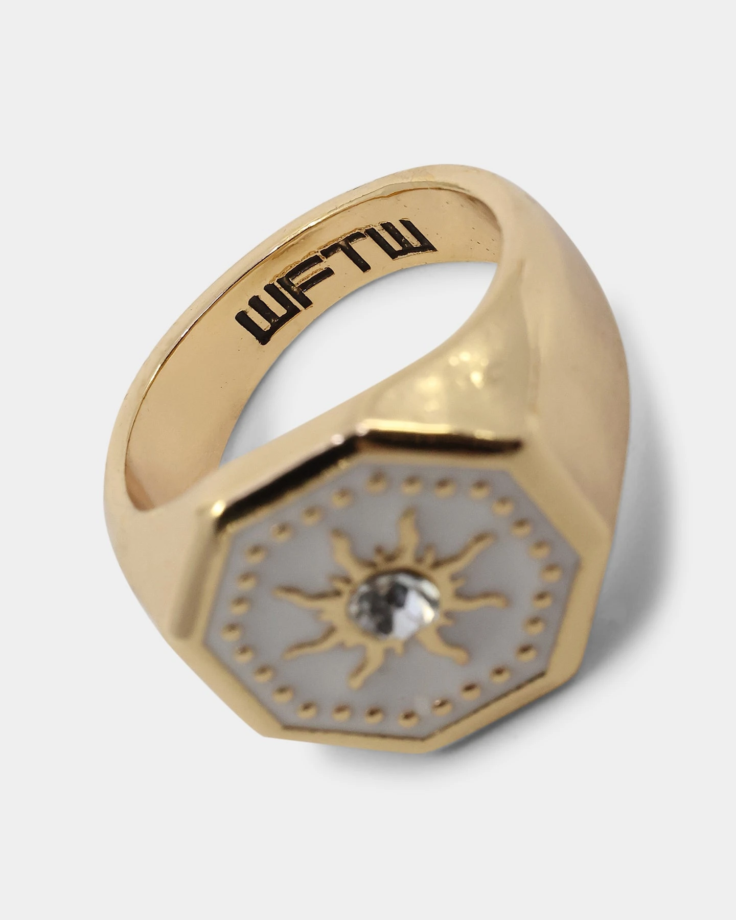 Wild For The Weekend Octagon Sun Signet Ring (Large) Gold 10 Wild For The Weekend Octagon Sun Signet Ring (Large) Gold - Image 8