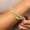 Wild For The Weekend Smiley Beaded Bracelet Silver -Fashion Clothing Store 09000661 YS001 womens 002