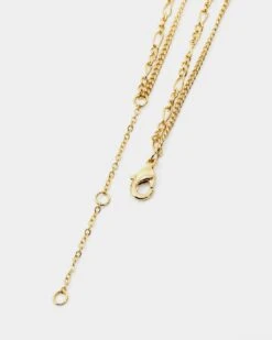 Raising Hell Women's Pendant Figaro Choker Necklace Pink/Gold -Fashion Clothing Store 09000681 YP819 default 0060