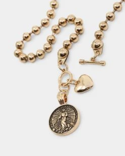 Wild For The Weekend Arkangel T-Bar Necklace Gold -Fashion Clothing Store 09000690 YG200 default 0040 1cae323f e50b 48ea 95ac dab503943432