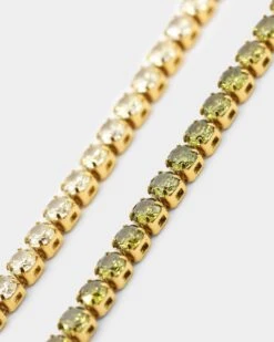 NXS 3mm Tennis Gradient Bracelet Green/Gold -Fashion Clothing Store 09000843 YG616 default 0040
