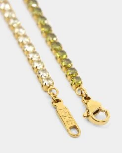 NXS 3mm Tennis Gradient Bracelet Green/Gold -Fashion Clothing Store 09000843 YG616 default 0050