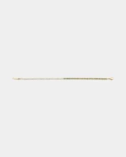 NXS 3mm Tennis Gradient Bracelet Green/Gold -Fashion Clothing Store 09000843 YG616 default 0060