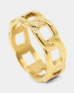 NXS Cuban Ring Gold -Fashion Clothing Store 09000846 YG200 default 00040
