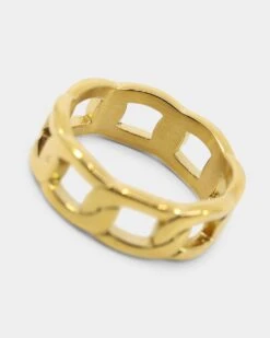 NXS Cuban Ring Gold -Fashion Clothing Store 09000846 YG200 default 00050