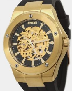 Saint Morta Gilad Skeleton Watch 42MM Black/Gold 16 Saint Morta Gilad Skeleton Watch 42MM Black/Gold -Fashion Clothing Store 09000883 YB003 default 00020