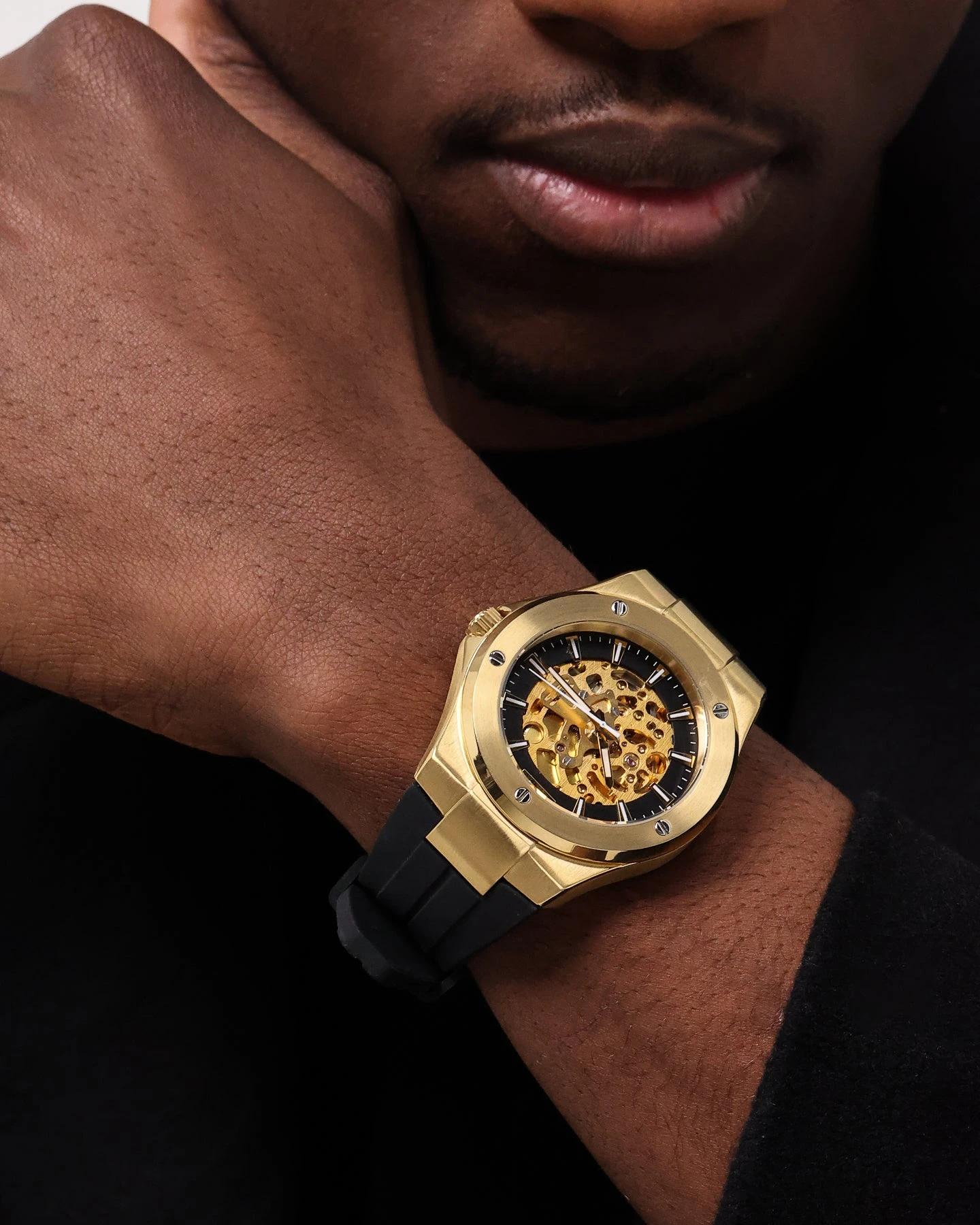 Saint Morta Gilad Skeleton Watch 42MM Black/Gold 3 Saint Morta Gilad Skeleton Watch 42MM Black/Gold