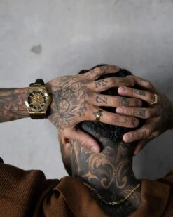 Saint Morta Gilad Skeleton Watch 42MM Black/Gold 14 Saint Morta Gilad Skeleton Watch 42MM Black/Gold -Fashion Clothing Store 09000883 YB003 mens 013