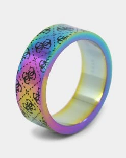 Guess Mainline 8mm 4G Pattern Ring Iridescent -Fashion Clothing Store 09000893 YI059 default 0040