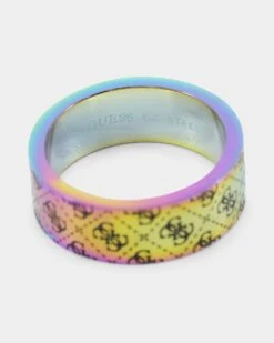 Guess Mainline 8mm 4G Pattern Ring Iridescent -Fashion Clothing Store 09000893 YI059 default 0050