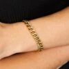Guess Mainline 8mm Curb Chain 4DC Bracelet Gold